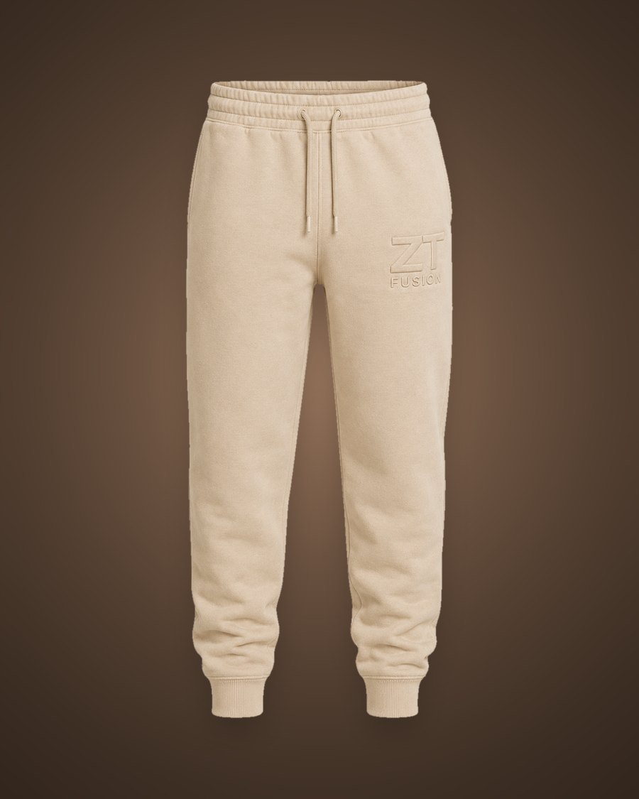 ZT Fusion Joggers in Bone · Balance capsule, tonal emboss