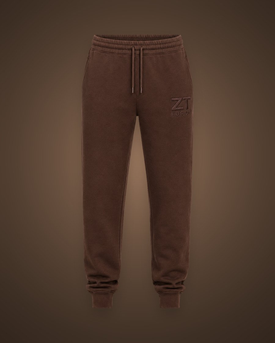ZT Fusion Joggers in Earthen · Blueprint = Becoming capsule, tonal emboss