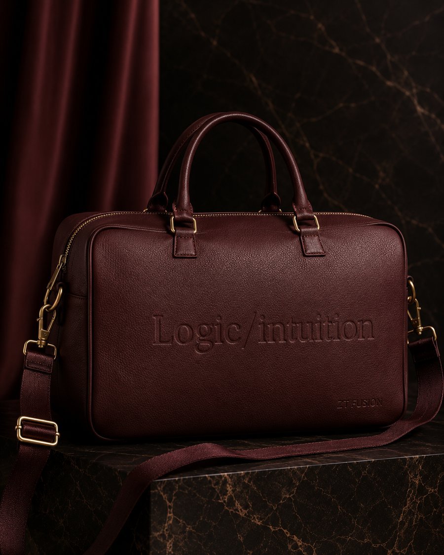 ZT Fusion Leather Duffel in Ember · Logic / Intuition capsule, tonal emboss
