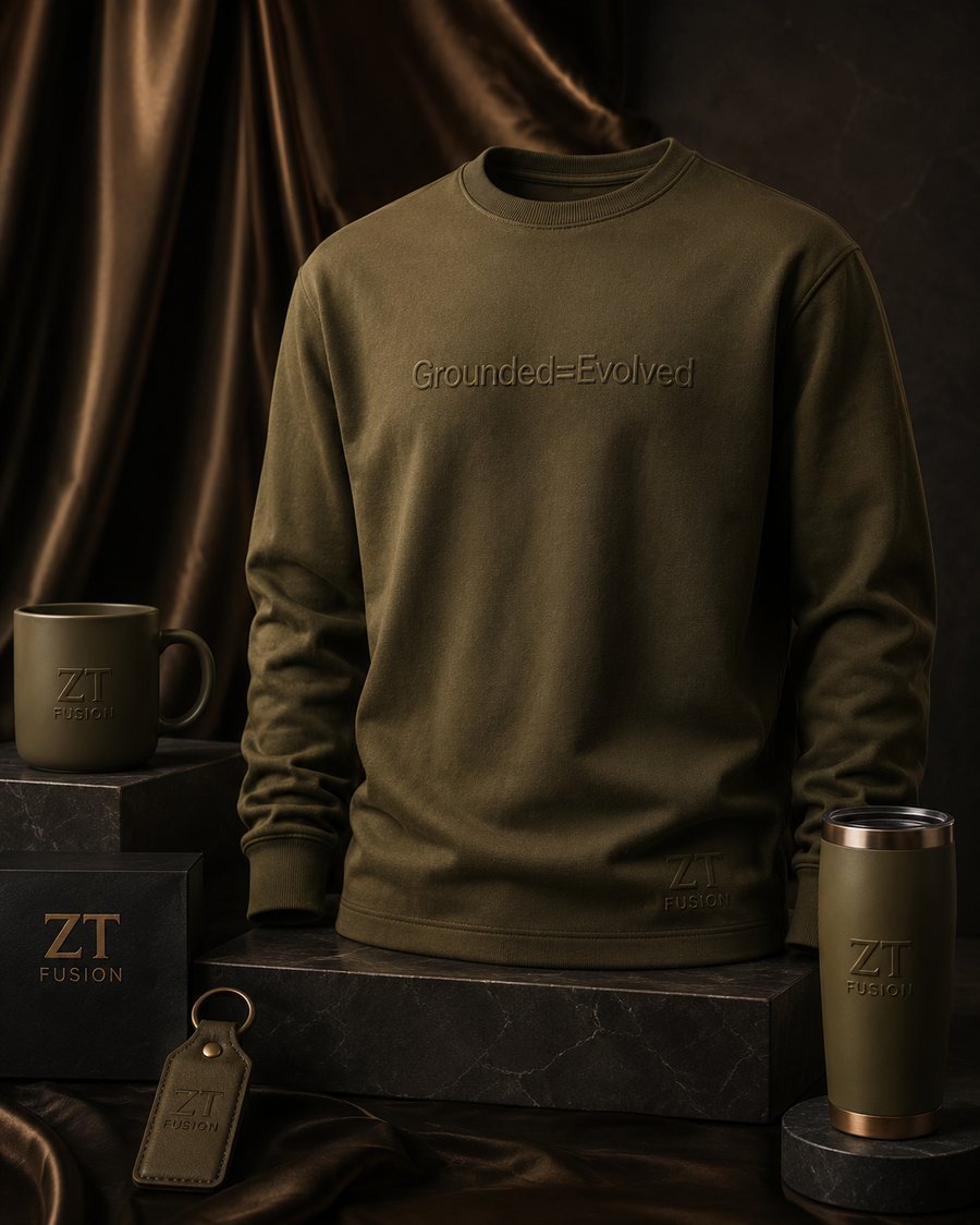 ZT Fusion Long Sleeve in Terrain · Grounded = Evolved capsule, tonal emboss