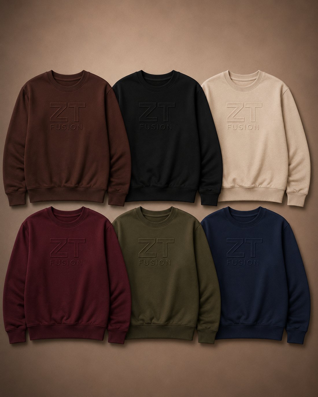 The six ZT Fusion earth colorways together