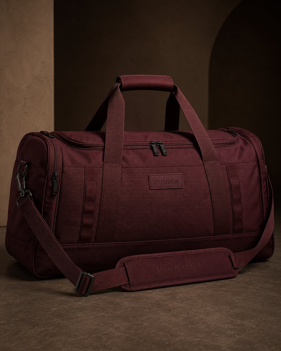 ZT Fusion XL Sports Duffel in Ember · Logic / Intuition capsule, tonal emboss