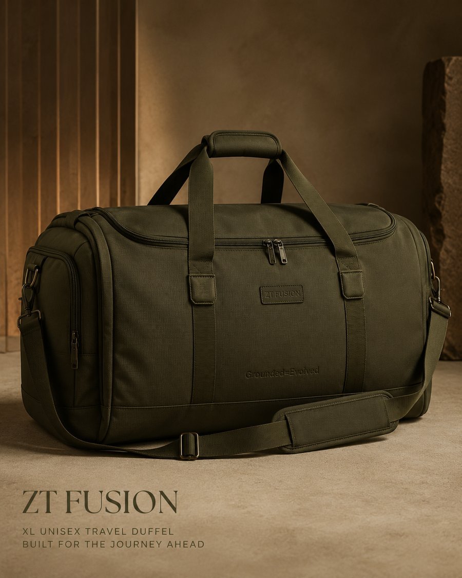 ZT Fusion XL Sports Duffel in Terrain · Grounded = Evolved capsule, tonal emboss